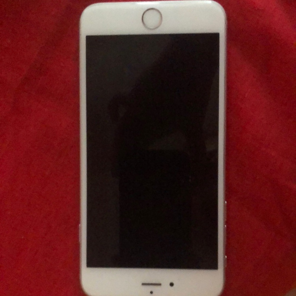 Apple iPhone 6S White on the front and silver on the back.